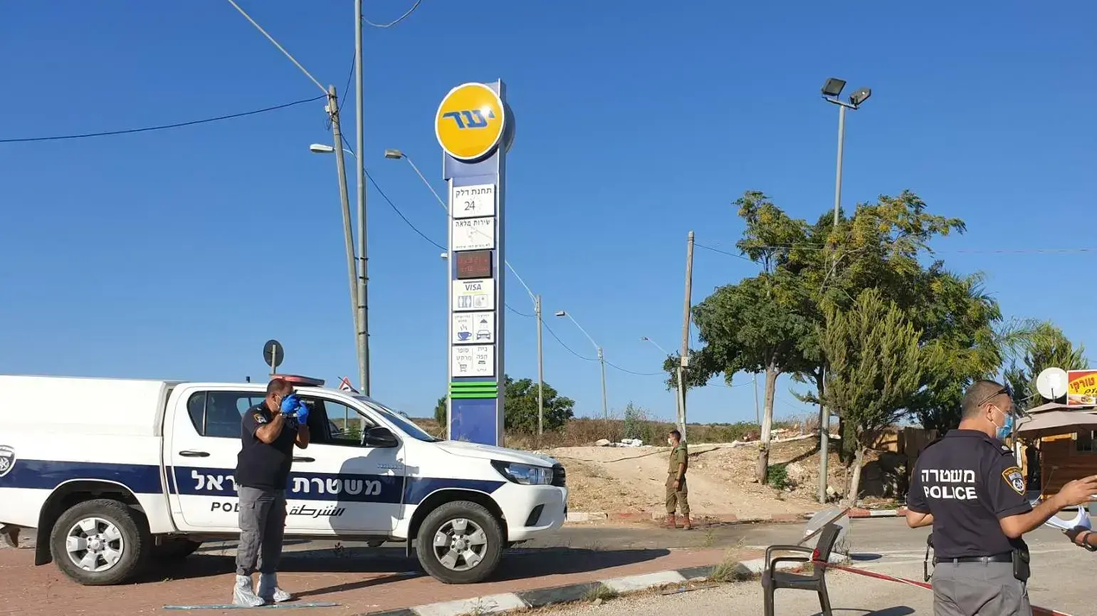 זירת אירוע הירי בתחנת דלק בכפר אעבלין, 2 באוקטובר 2020 זירת אירוע הירי בתחנת דלק בכפר אעבלין, 2 באוקטובר 2020