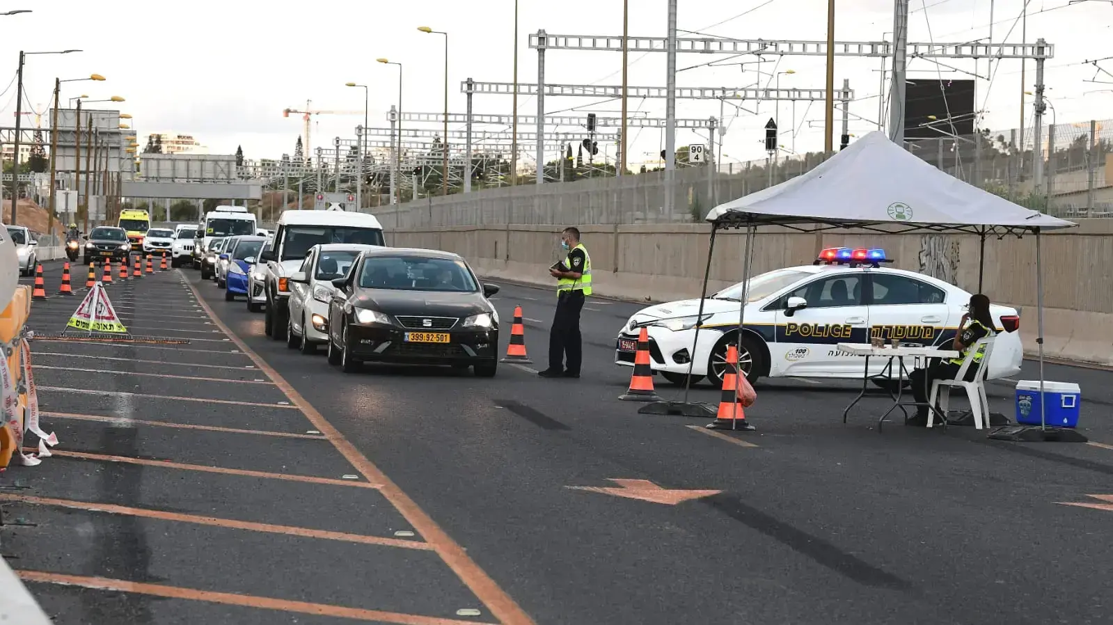 אכיפת הסגר באיילון דרום, 3 באוקטובר 2020 אכיפת הסגר באיילון דרום, 3 באוקטובר 2020