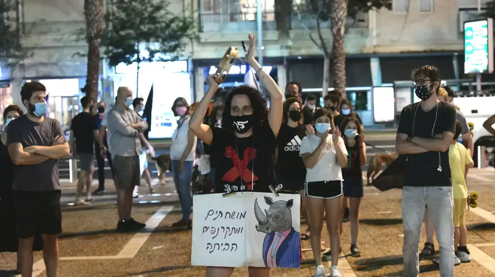 מחאה נגד ראש הממשלה נתניהו, כיכר רבין, תל אביב, 3 באוקטובר 2020