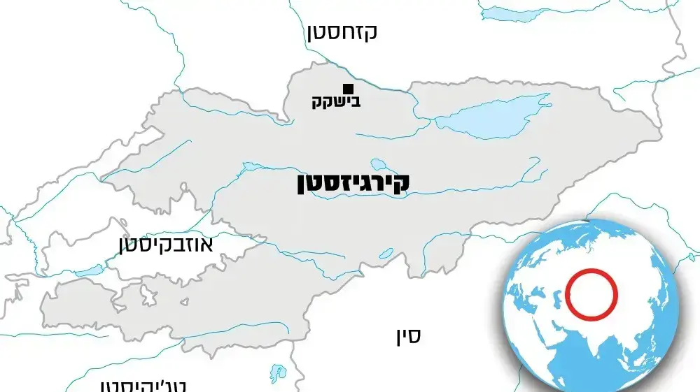 מפה של קירגיזסטן מפה של קירגיזסטן