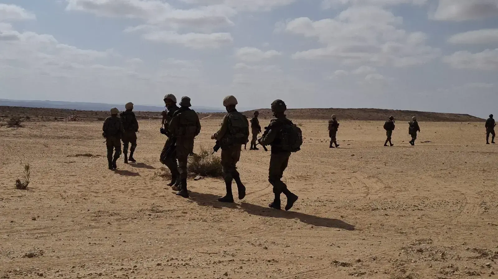 שטח האימונים של גבעתי בבסיס הר קרן. יממה אחרי הקטטה בה נפגעו 21 חיילים , 12 באוקטובר 2020