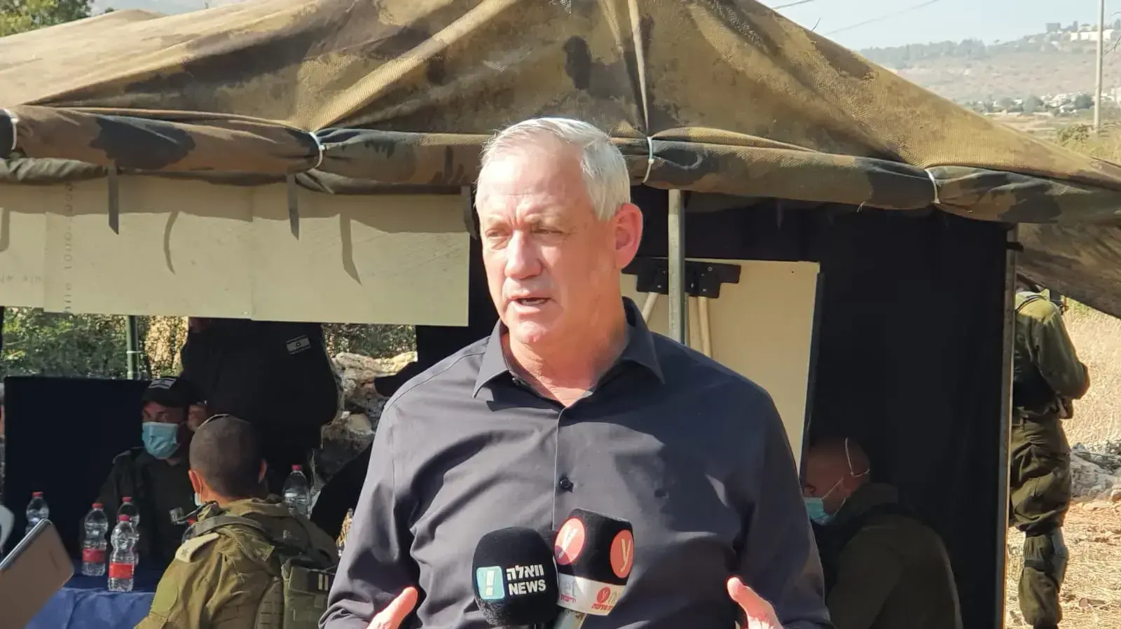 שר הביטחון, בני גנץ בתרגיל "חץ קטלני" ביישוב רביד 27 באוקטובר 2020 שר הביטחון, בני גנץ בתרגיל "חץ קטלני" ביישוב רביד 27 באוקטובר 2020