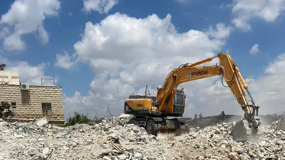 הריסות ביתו של אבראהים סביעה במזרח ירושלים