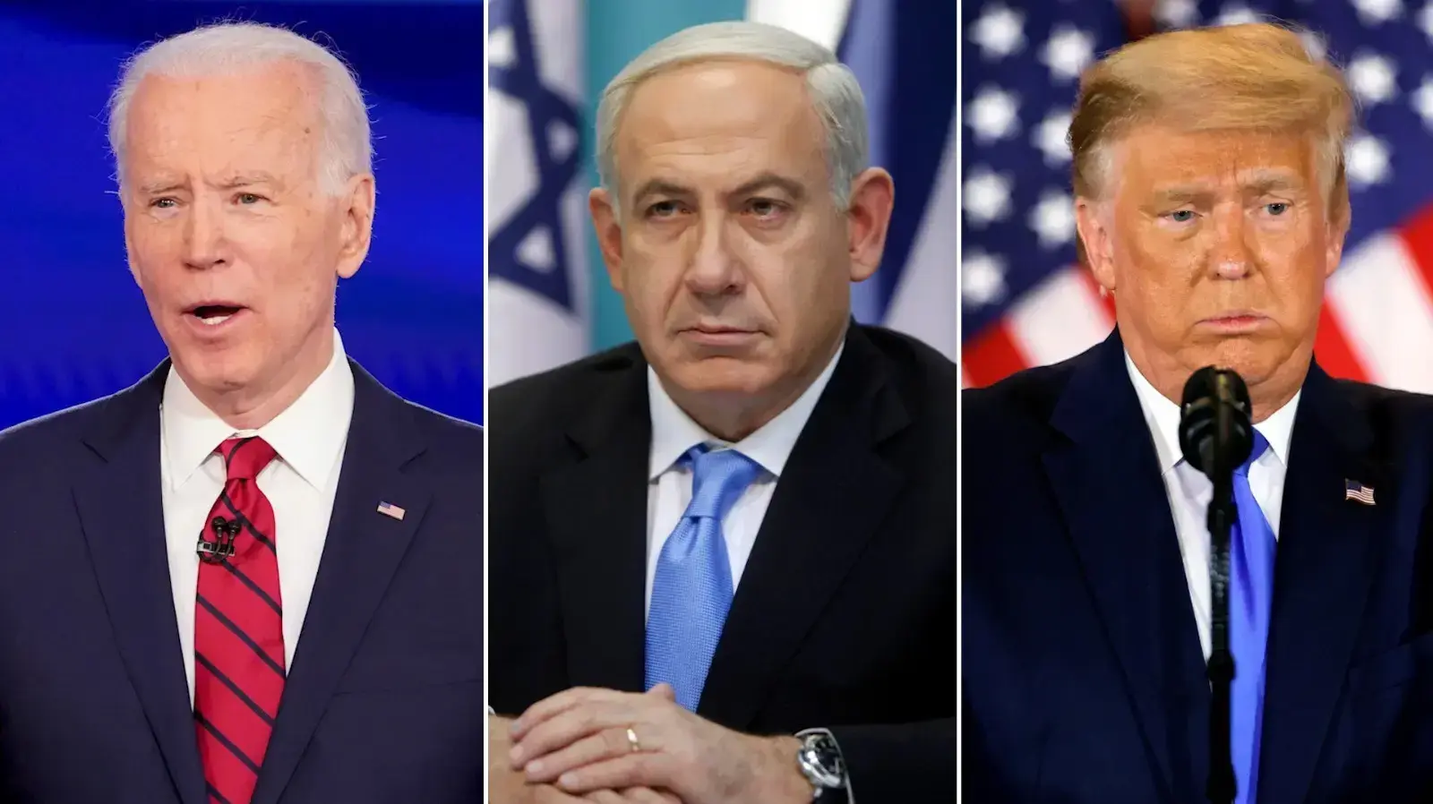טראמפ, נתניהו, ביידן 