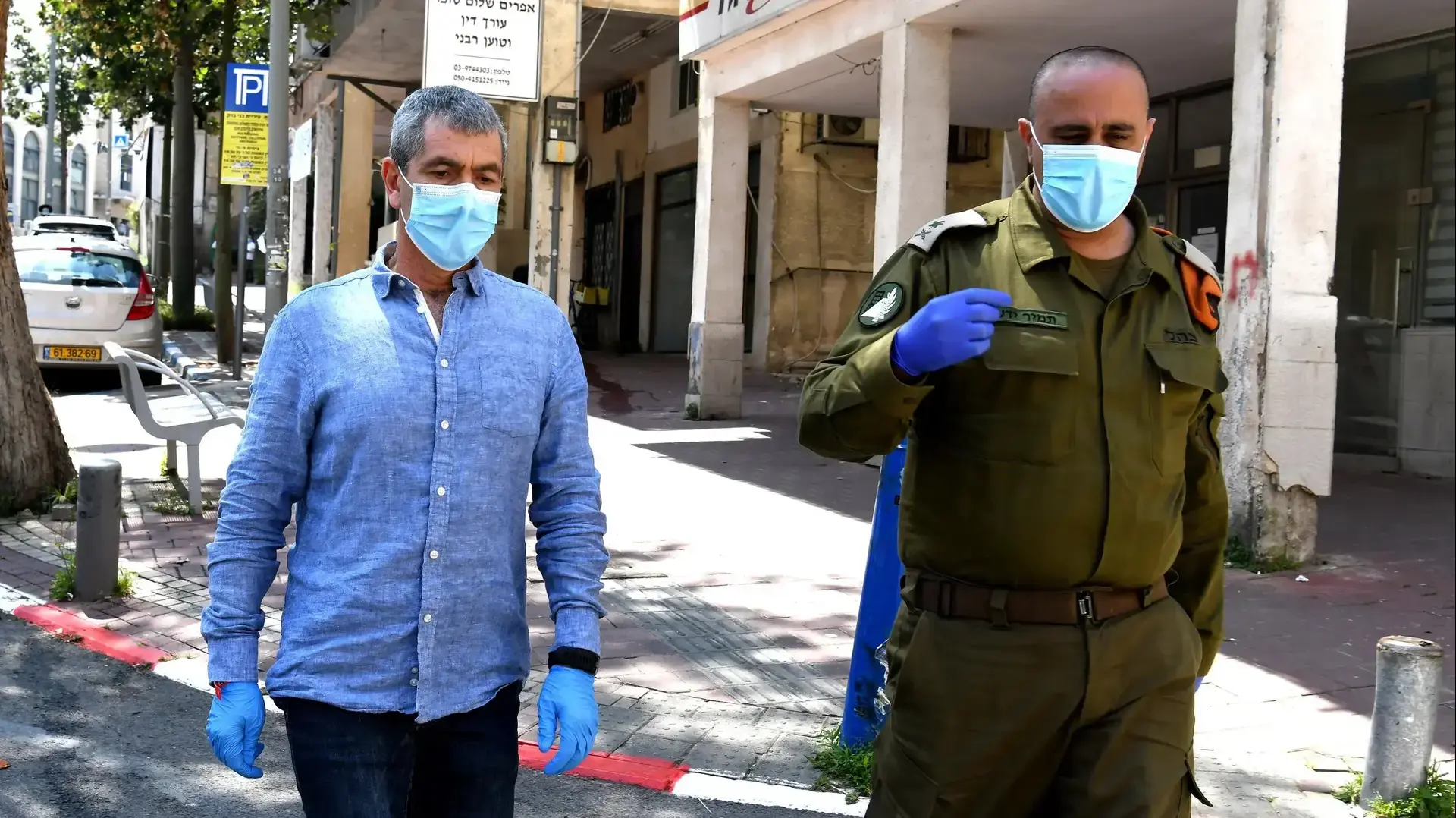 רוני נומה מפקד פיקוד העורף תמיר ידעי בני ברק 14/04/2020 רוני נומה מפקד פיקוד העורף תמיר ידעי בני ברק 14/04/2020
