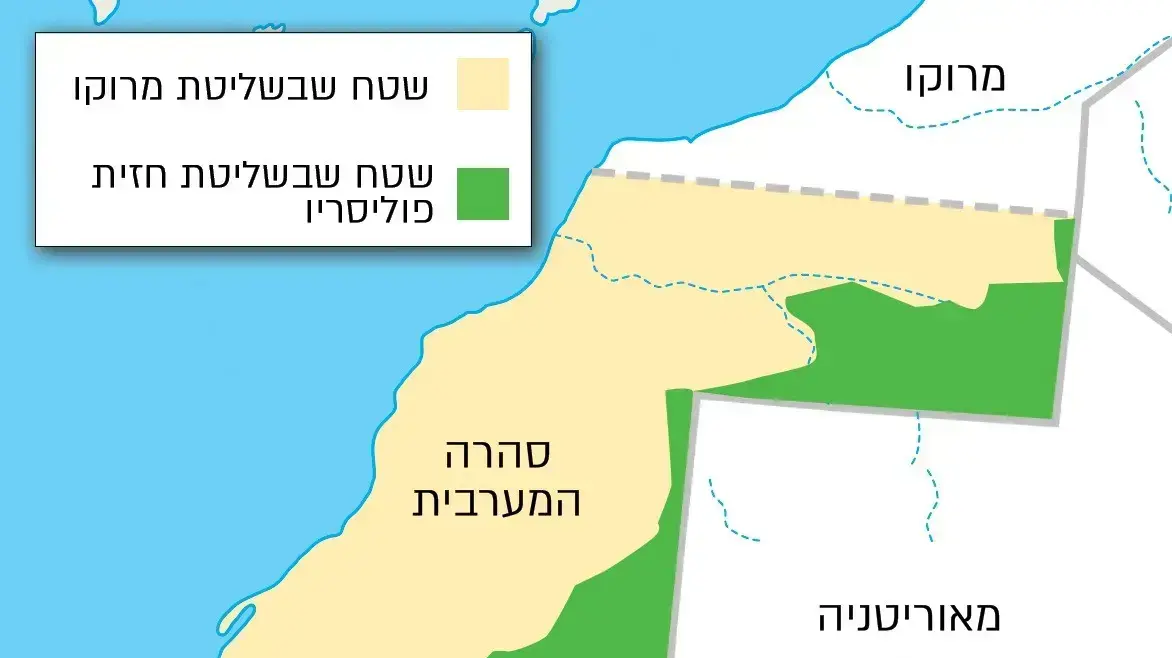 מפת הסכסוך של סהרה המערבית ומרוקו מפת הסכסוך של סהרה המערבית ומרוקו