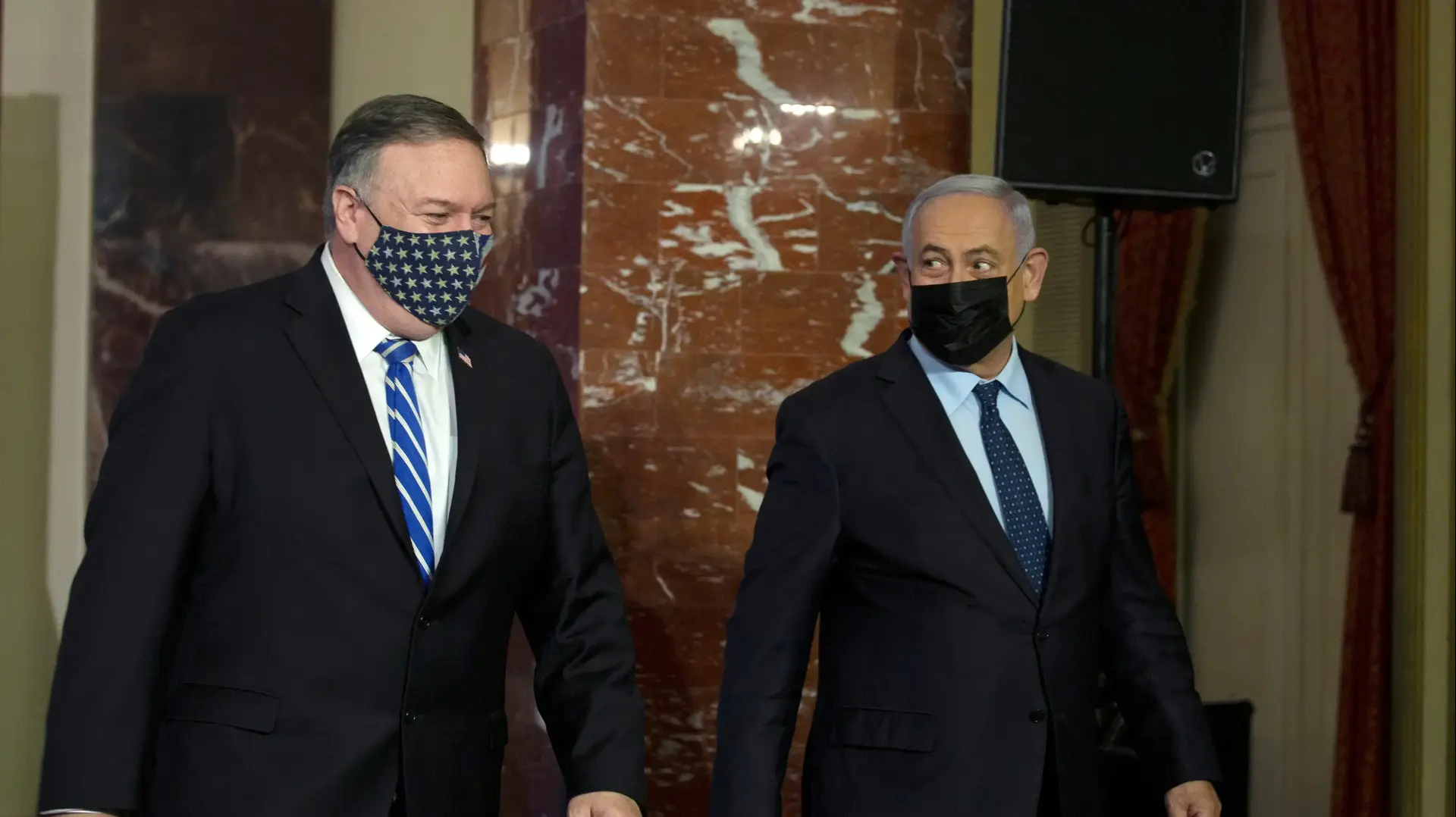 פגישת ראש הממשלה בנימין נתניהו עם שר החוץ האמריקאי מייק פומפאו במלון המלך דוד בירושלים, 19 בנובמבר 2020 פגישת ראש הממשלה בנימין נתניהו עם שר החוץ האמריקאי מייק פומפאו במלון המלך דוד בירושלים, 19 בנובמבר 2020