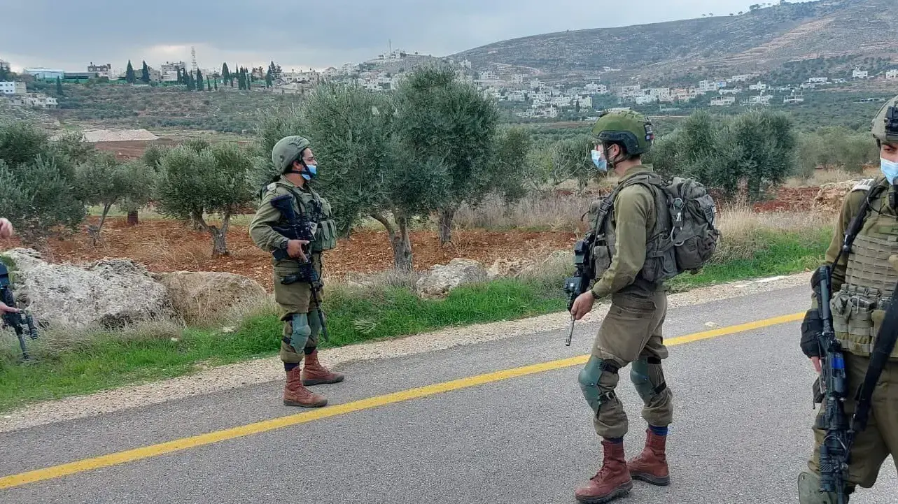 זירת סיכול ניסיון פיגוע באמצעות מטעני נפץ שהונחו סמוך לכפר אל-מועייר 22 בנובמבר 2020 
