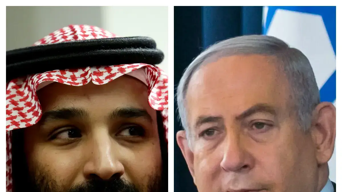 ראש הממשלה, בנימין נתניהו ויורש העצר הסעודי, מוחמד בן סלמאן