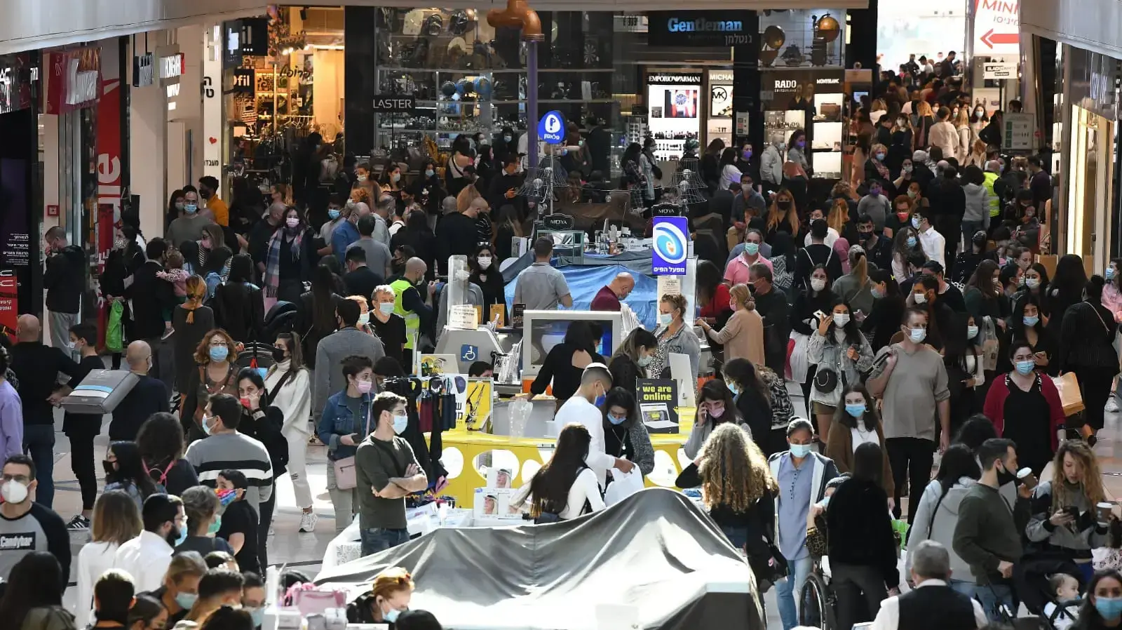 פיילוט פתיחת הקניונים, קניון איילון רמת גן, 27 בנובמבר 2020 פיילוט פתיחת הקניונים, קניון איילון רמת גן, 27 בנובמבר 2020