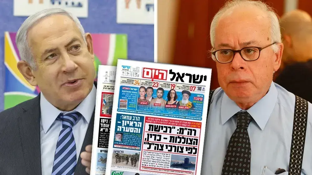 רה"מ בנימין נתניהו ועורך ישראל היום עמוס רגב