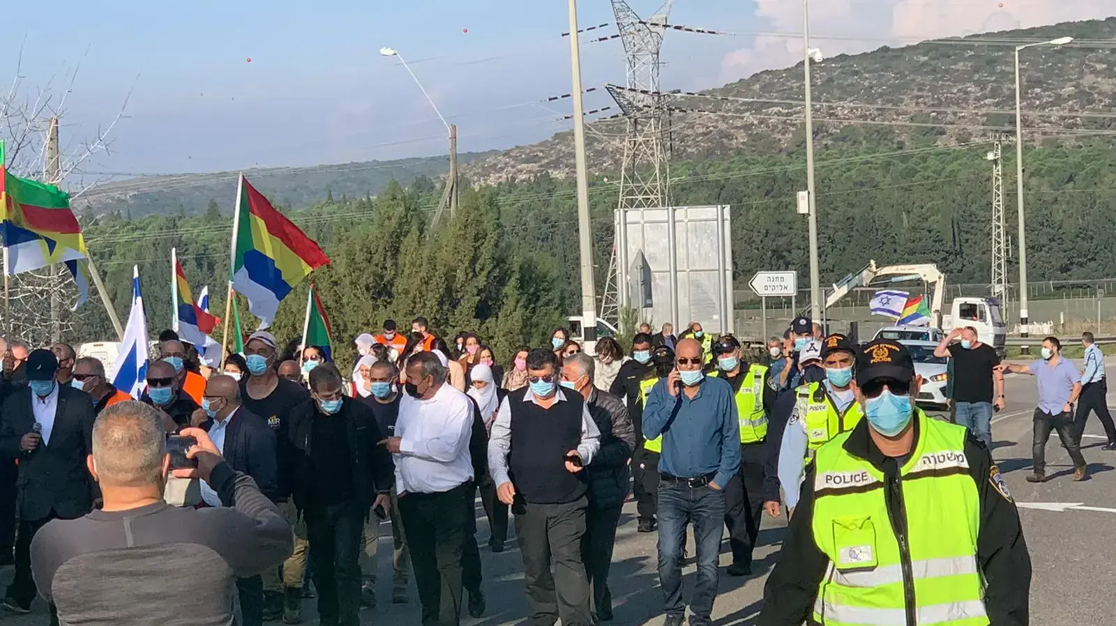 פורום ראשי הרשויות הדרוזיות והצ'רקסיות מוחה על המצוקה הכלכלית שהחמירה עם הקורונה, צומת אליקים, 1 בדצמבר 2020