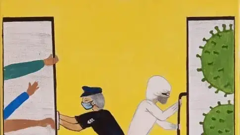 תערוכת ציורי ילדים קורונה של ספריית בית הגפן בחיפה - מירנא חמאדי 9 תערוכת ציורי ילדים קורונה של ספריית בית הגפן בחיפה - מירנא חמאדי 9