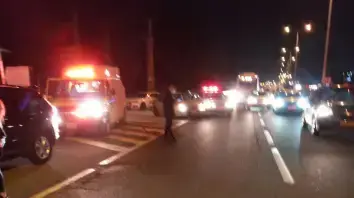 זירת תאונת הדרכים בצומת מסריק 12 בדצמבר 2020 זירת תאונת הדרכים בצומת מסריק 12 בדצמבר 2020