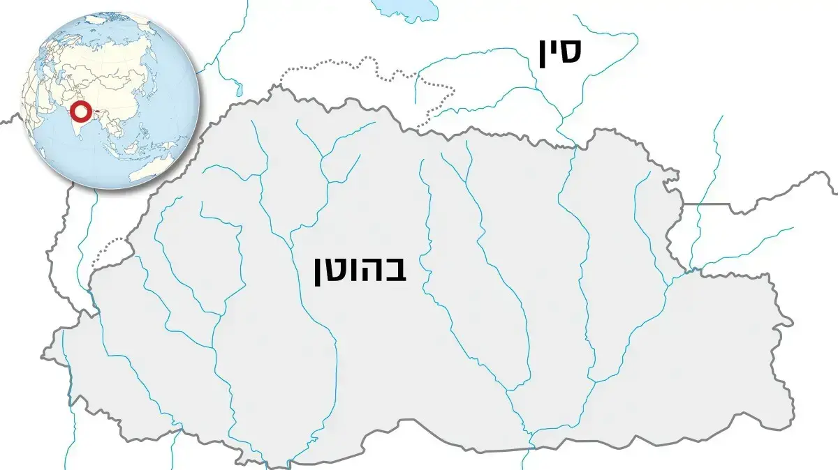 מפה של בהוטן מפה של בהוטן