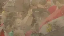 חוסני מובארק ופואד בן אליעזר במסיבת עיתונאים באלכסנדריה ,15.07.2002