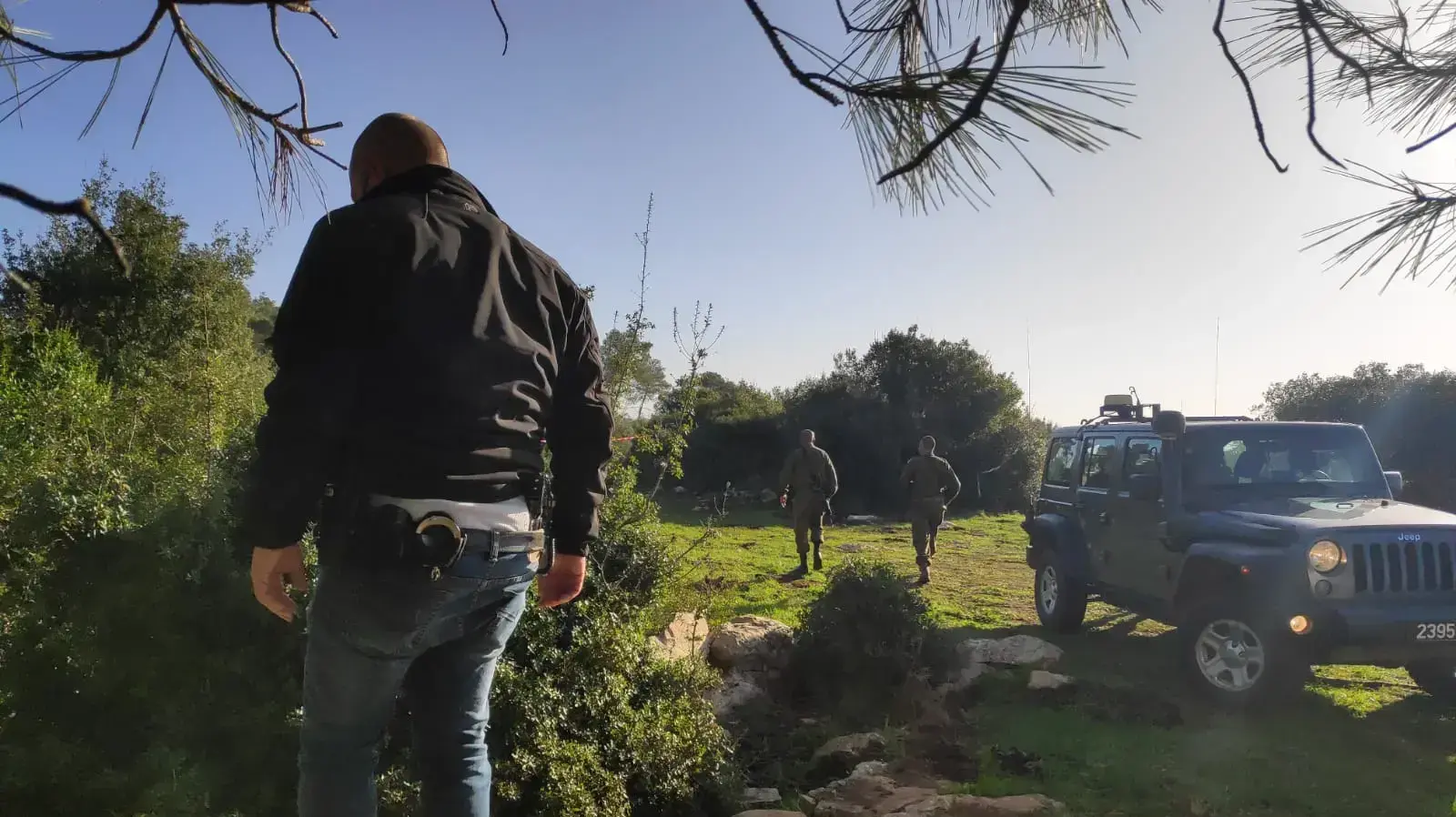 זירת הרצח ביישוב טל מנשה, 21 בדצמבר 2020 זירת הרצח ביישוב טל מנשה, 21 בדצמבר 2020