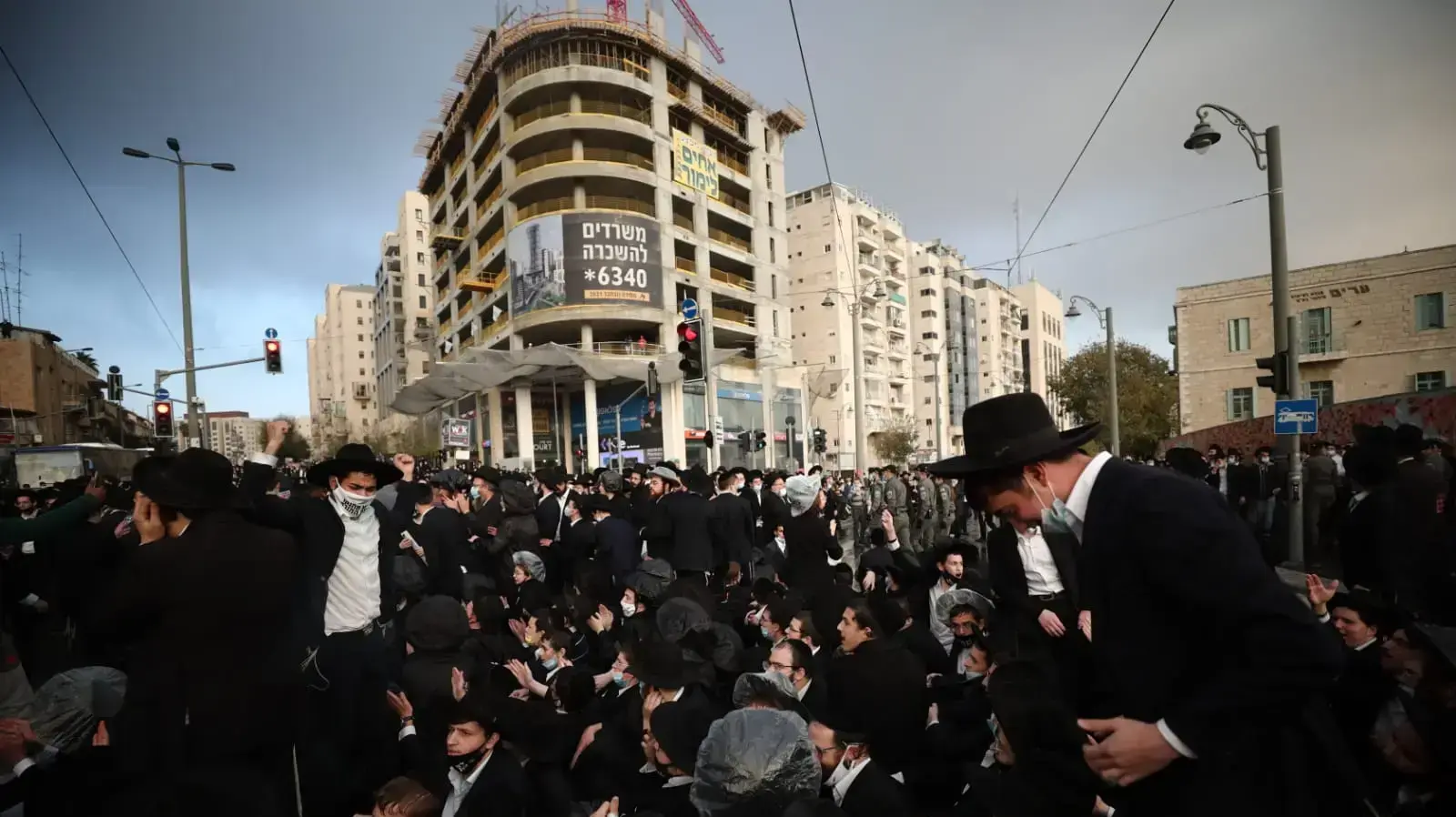 מפגינים, המזוהים עם "הפלג הירושלמי" ,חוסמים את רחוב שרי ישראל ודרך יפו במחאה על מעצר סרבן גיוס,ירושלים, 22 בדצמבר 2020 מפגינים, המזוהים עם "הפלג הירושלמי" ,חוסמים את רחוב שרי ישראל ודרך יפו במחאה על מעצר סרבן גיוס,ירושלים, 22 בדצמבר 2020