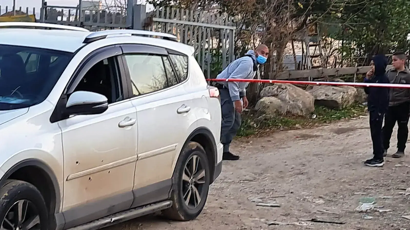 זירת אירוע הירי בראש עיריית אום אל פאחם לשעבר סלימאן אגברייה 7 בינואר 2021
זירת אירוע הירי בראש עיריית אום אל פאחם לשעבר סלימאן אגברייה 7 בינואר 2021
