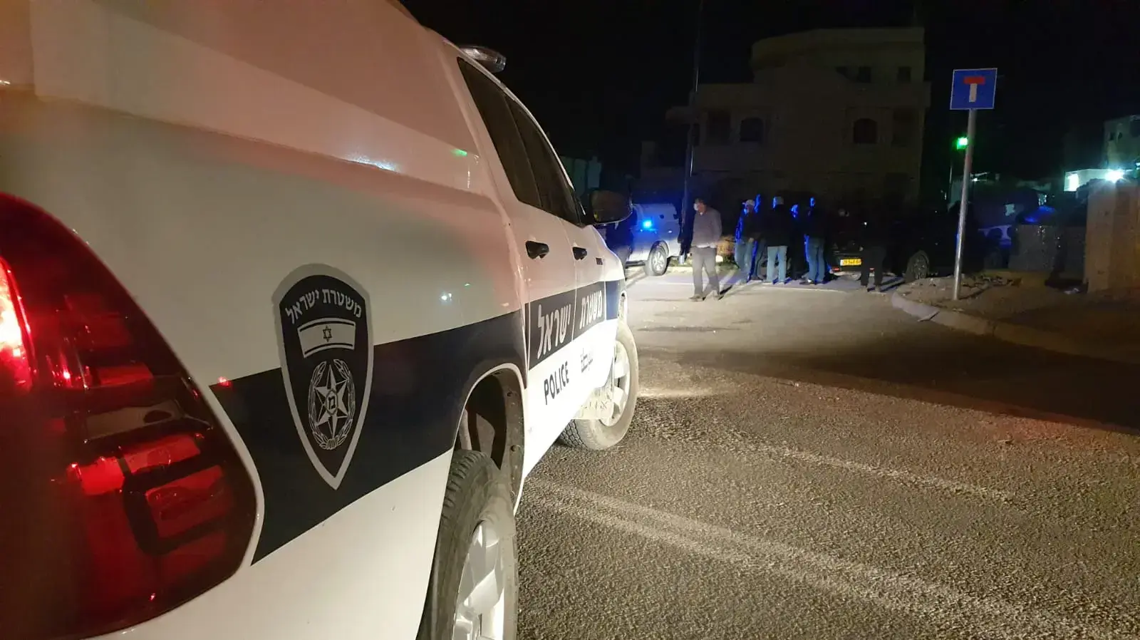 ניידת משטרה בזירת הרצח בדריג'את