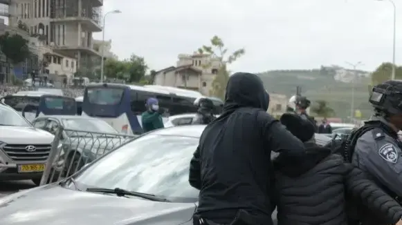 הפגנה נגד הפשיעה בחברה הערבית באום אל-פחם, 15 בינואר 2021