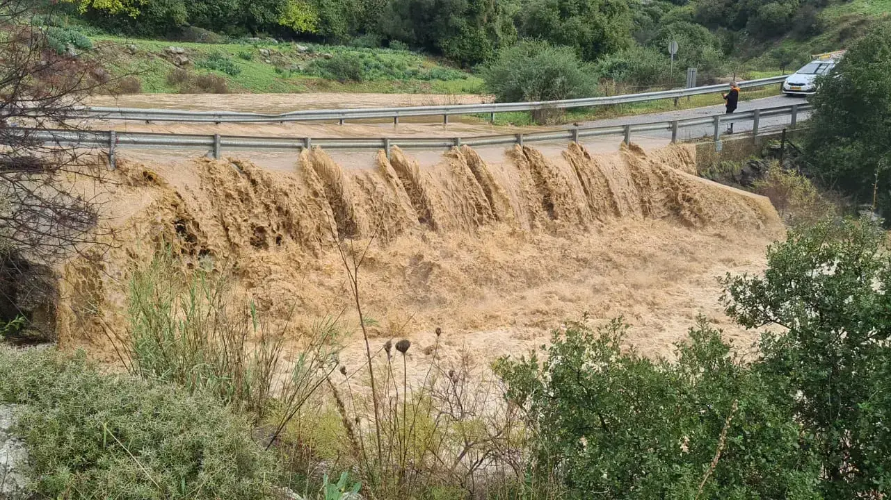 נחל סער גועש בגשם. 17 בינואר 2021 נחל סער גועש בגשם. 17 בינואר 2021