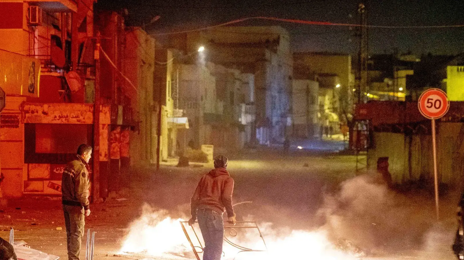 הפגנות בעיר הבירה תוניס, תוניסיה, 17 בינואר 2021