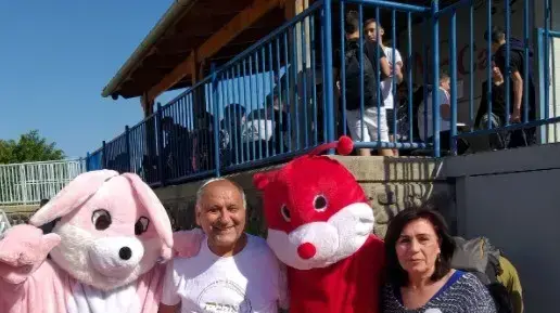 מכלוף אסרף עם אשתו, איבון, בפעילות התנדבותית בחג פורים