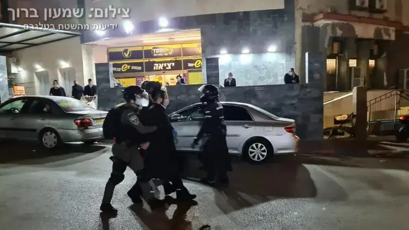 מעצר חשוד בהפרות סדר בבני ברק, 22 בינואר 2021