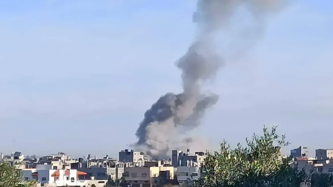 פיצוץ עז בבית בצפון רצועת עזה. 23 בינואר 2021 פיצוץ עז בבית בצפון רצועת עזה. 23 בינואר 2021