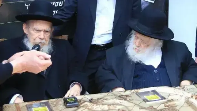 הרב חיים קנייבסקי וראש הישיבה הרב גרשון אדלשטיין, 28 בינואר 2018 הרב חיים קנייבסקי וראש הישיבה הרב גרשון אדלשטיין, 28 בינואר 2018