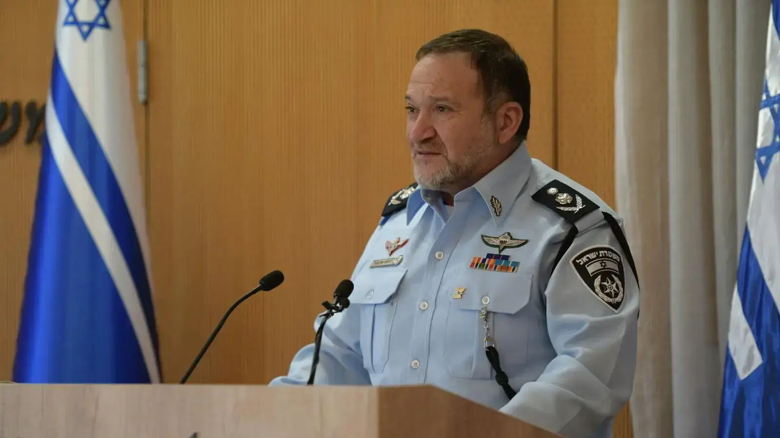 מפכ"ל המשטרה רנ"צ יעקב שבתאי בטקס הענקת דרגות ניצב ומינויים בסגל הפיקוד הבכיר של משטרת ישראל, 26 בינואר 2021