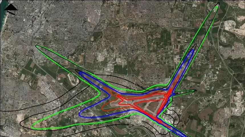תכנית ההמראות והנחיתות הנוכחית בנתב"ג - "חלופה 0". 27 בינואר 2021 תכנית ההמראות והנחיתות הנוכחית בנתב"ג - "חלופה 0". 27 בינואר 2021
