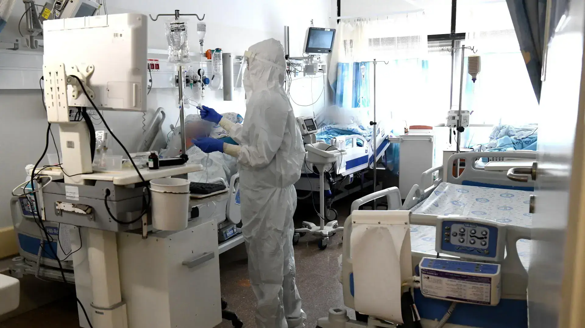 מחלקת קורונה בבית החולים הלל יפה, חדרה, 26 בינואר 2021 מחלקת קורונה בבית החולים הלל יפה, חדרה, 26 בינואר 2021