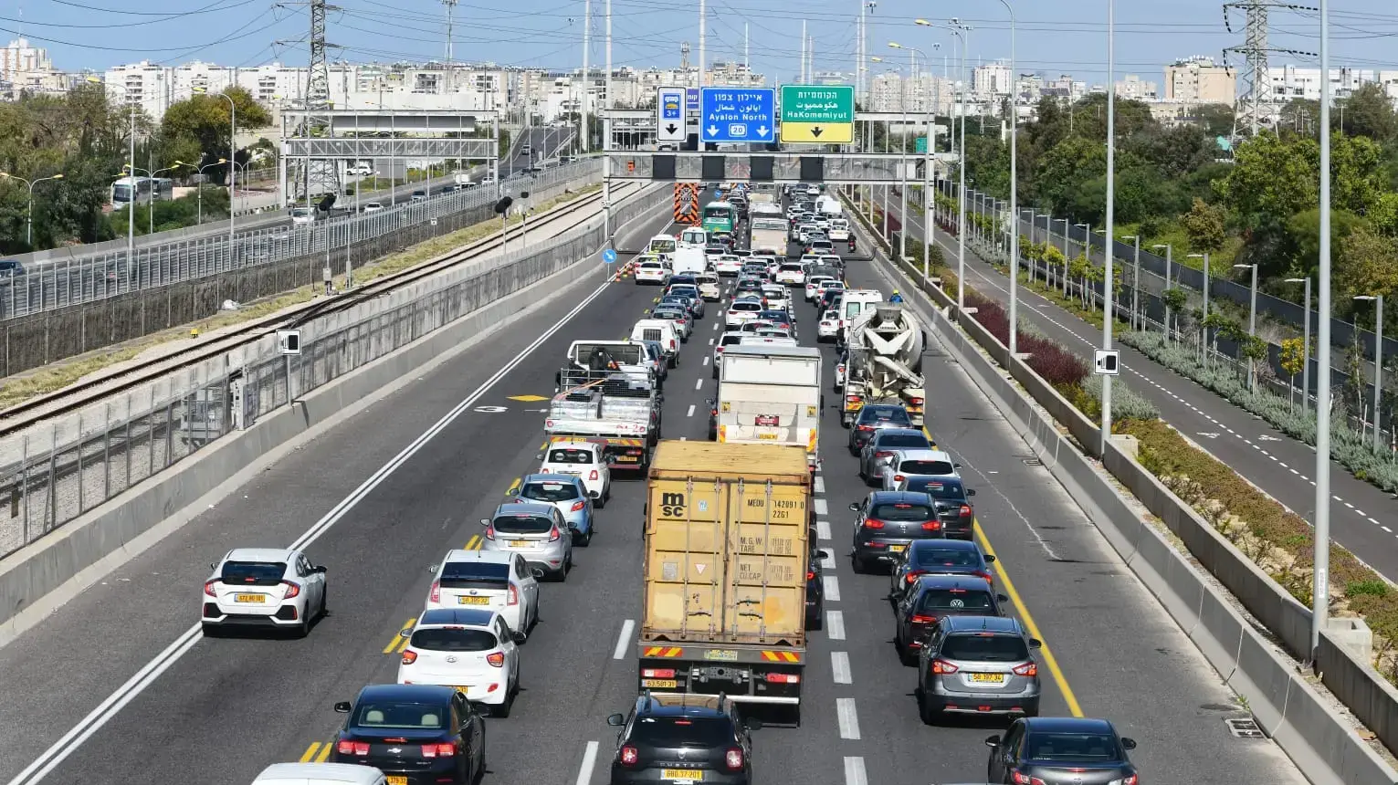 פקקים באיילון צפון 31 בינואר 2021 פקקים באיילון צפון 31 בינואר 2021