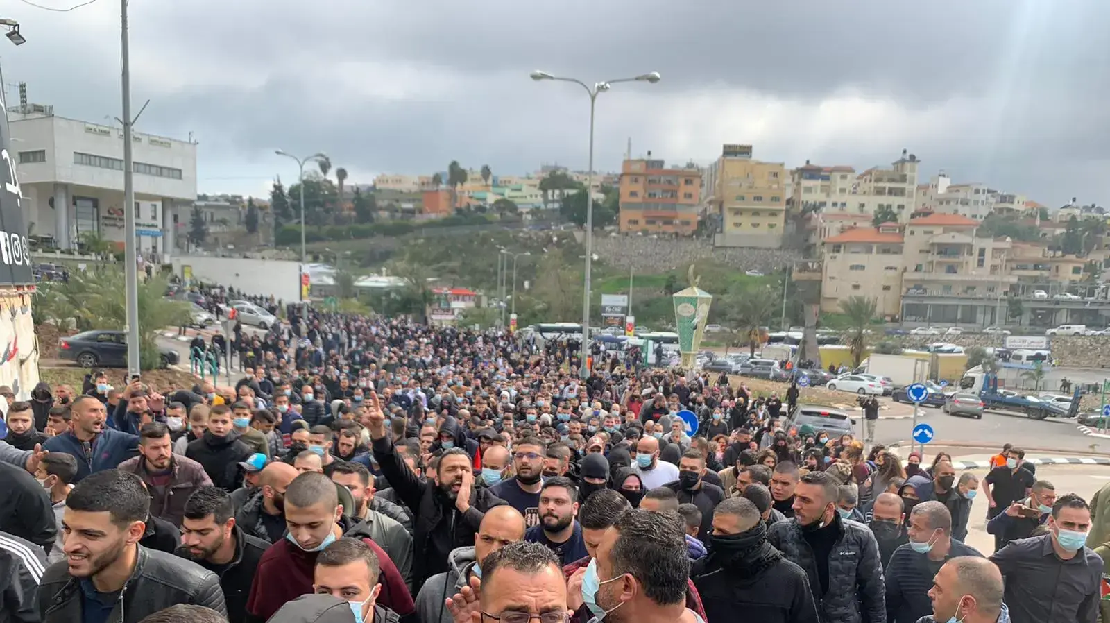 הפגנת מחאה נגד האלימות במגזר הערבי, אום אל-פחם, 5 בפברואר 2021