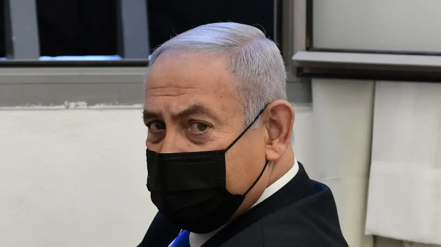 רה"מ נתניהו, בפתח דיון במשפטו בבית המשפט המחוזי, ירושלים 8 בפברואר 2021 רה"מ נתניהו, בפתח דיון במשפטו בבית המשפט המחוזי, ירושלים 8 בפברואר 2021