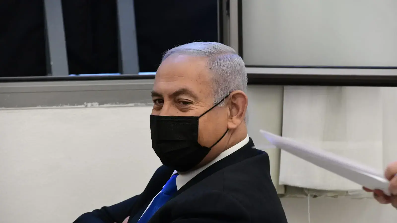 רה"מ נתניהו, בפתח דיון במשפטו בבית המשפט המחוזי, ירושלים 8 בפברואר 2021 רה"מ נתניהו, בפתח דיון במשפטו בבית המשפט המחוזי, ירושלים 8 בפברואר 2021