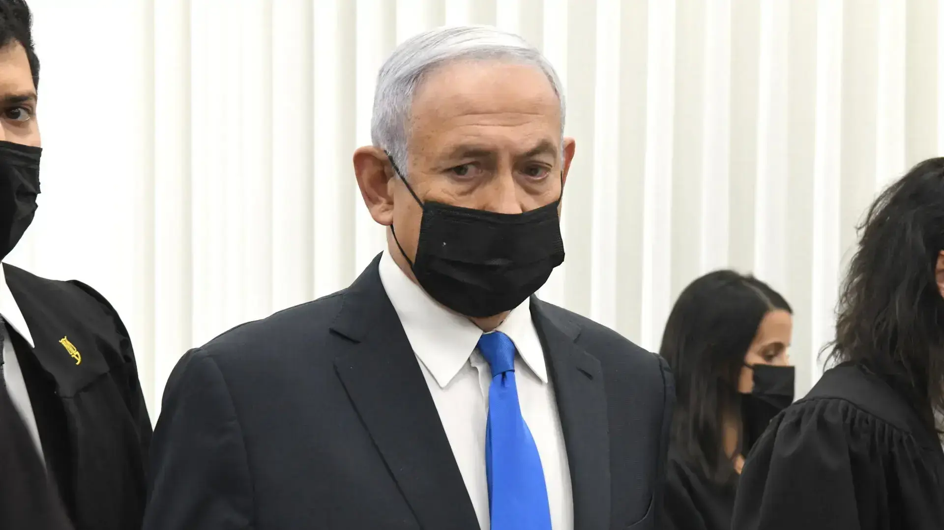 רה"מ נתניהו בפתח דיון במשפטו בבית המשפט המחוזי, ירושלים 8 בפברואר 2021