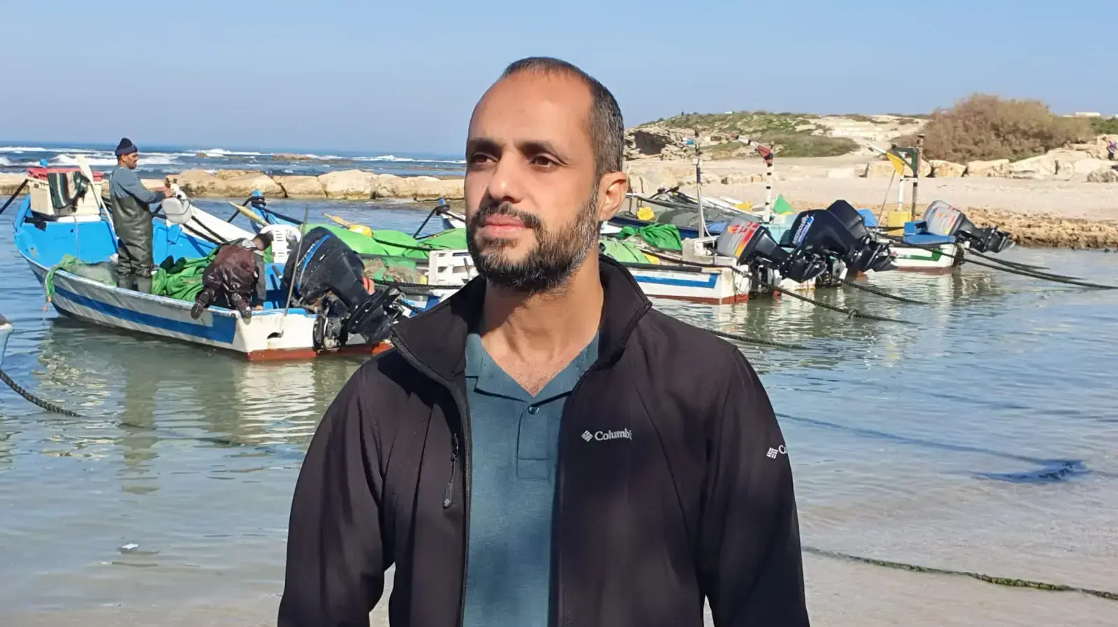 ראש ועד הדייגים, סמי עלי, כפר הדייגים, ג'סר א-זרקא ראש ועד הדייגים, סמי עלי, כפר הדייגים, ג'סר א-זרקא