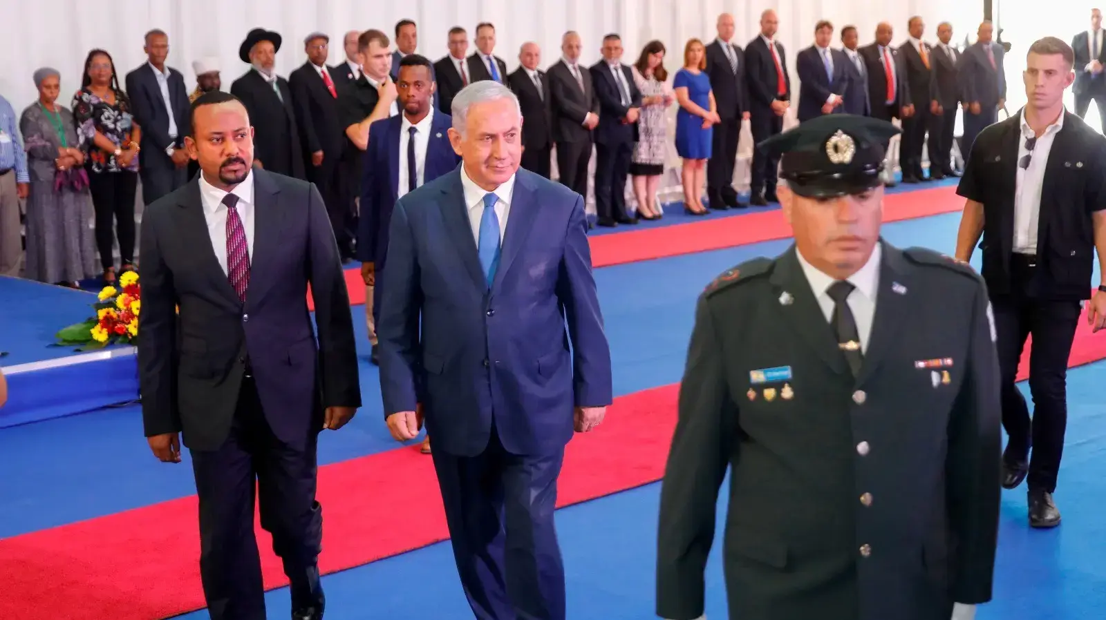ראש הממשלה בנימין נתניהו וראש ממשלת אתיופיה אביי אחמד בלשכת ראש הממשלה בירושלים, 1 בספטמבר 2019
ראש הממשלה בנימין נתניהו וראש ממשלת אתיופיה אביי אחמד בלשכת ראש הממשלה בירושלים, 1 בספטמבר 2019