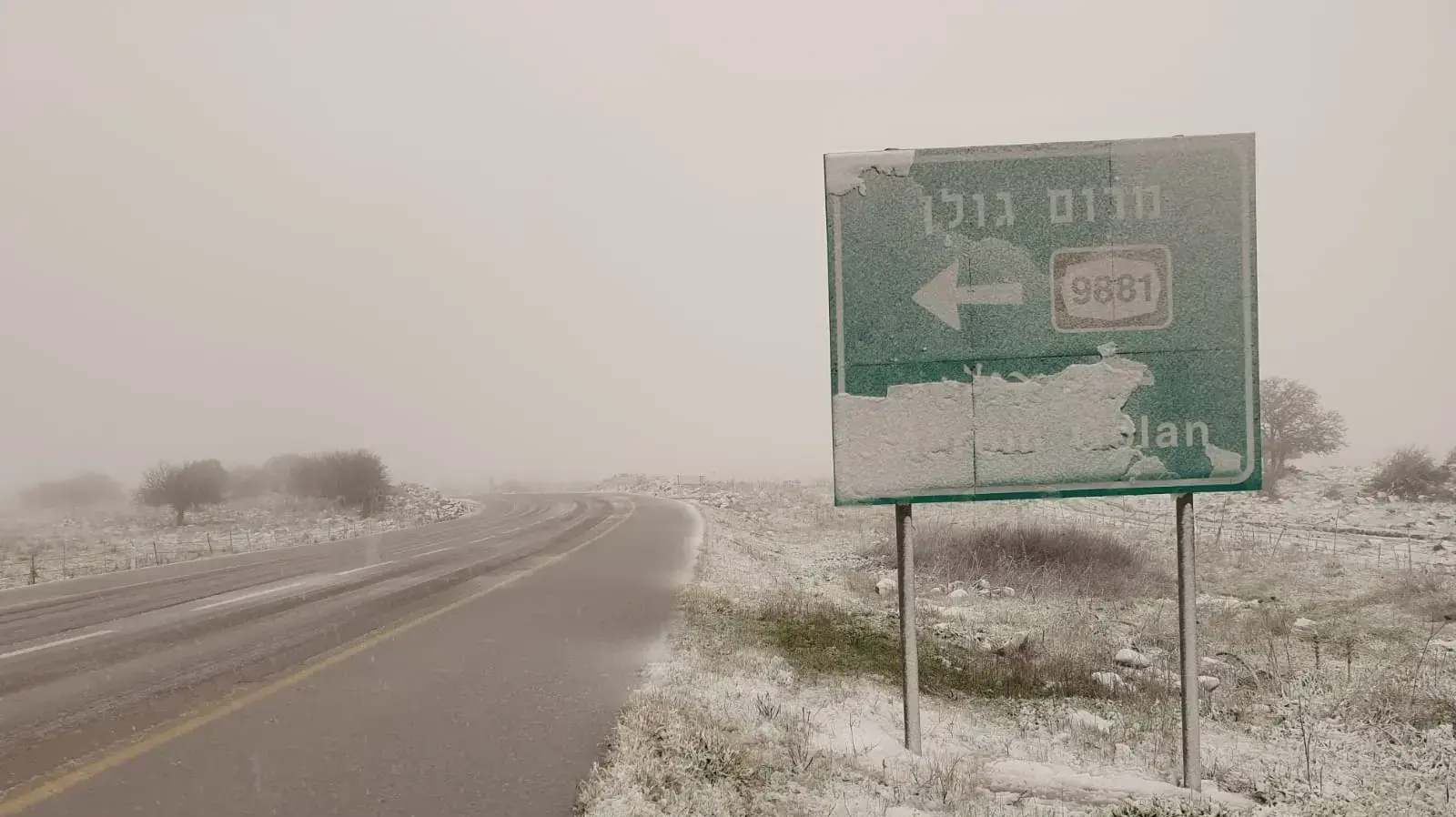 שלג ברמת הגולן, 17 בפברואר 2021 שלג ברמת הגולן, 17 בפברואר 2021