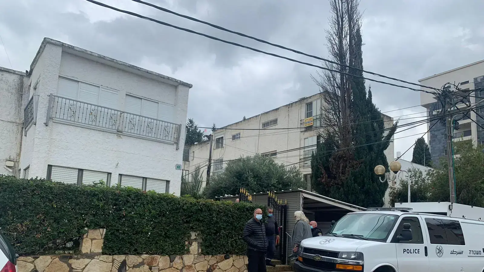 זירת הרצח -תושב נהריה נעצר בחשד שרצח את אמו, 18 בפברואר 2021 זירת הרצח -תושב נהריה נעצר בחשד שרצח את אמו, 18 בפברואר 2021