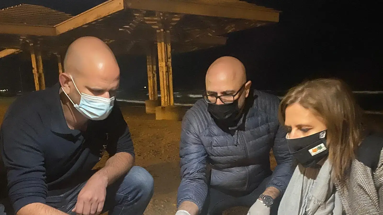 השרה להגנת הסביבה, גילה גמליאל, בסיור לילי בחופי חיפה. 21 בפברואר 2021 השרה להגנת הסביבה, גילה גמליאל, בסיור לילי בחופי חיפה. 21 בפברואר 2021