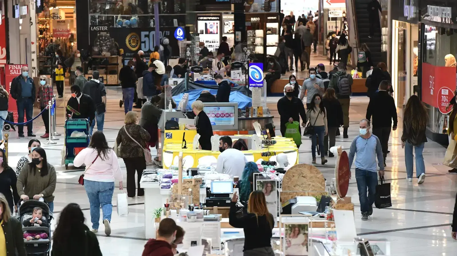 פתיחת חנויות בקניון איילון לאחר הסגר השלישי, 21 בפברואר 2021 פתיחת חנויות בקניון איילון לאחר הסגר השלישי, 21 בפברואר 2021