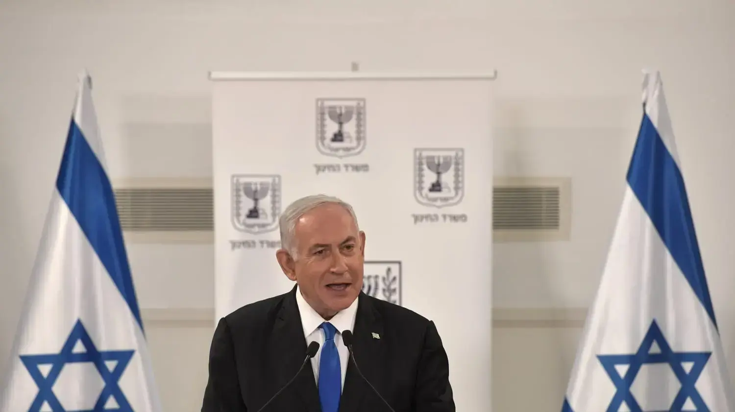 רה"מ נתניהו במהלך הצהרה לתקשורת 28 בפברואר 2021 רה"מ נתניהו במהלך הצהרה לתקשורת 28 בפברואר 2021