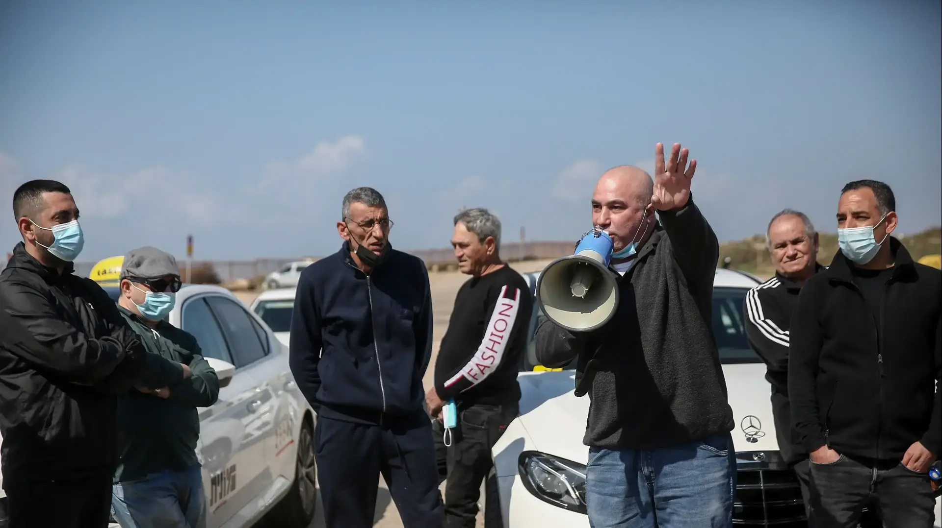 מחאת נהגי מונית, חוף מנדרין, 2 במרץ 2021 מחאת נהגי מונית, חוף מנדרין, 2 במרץ 2021