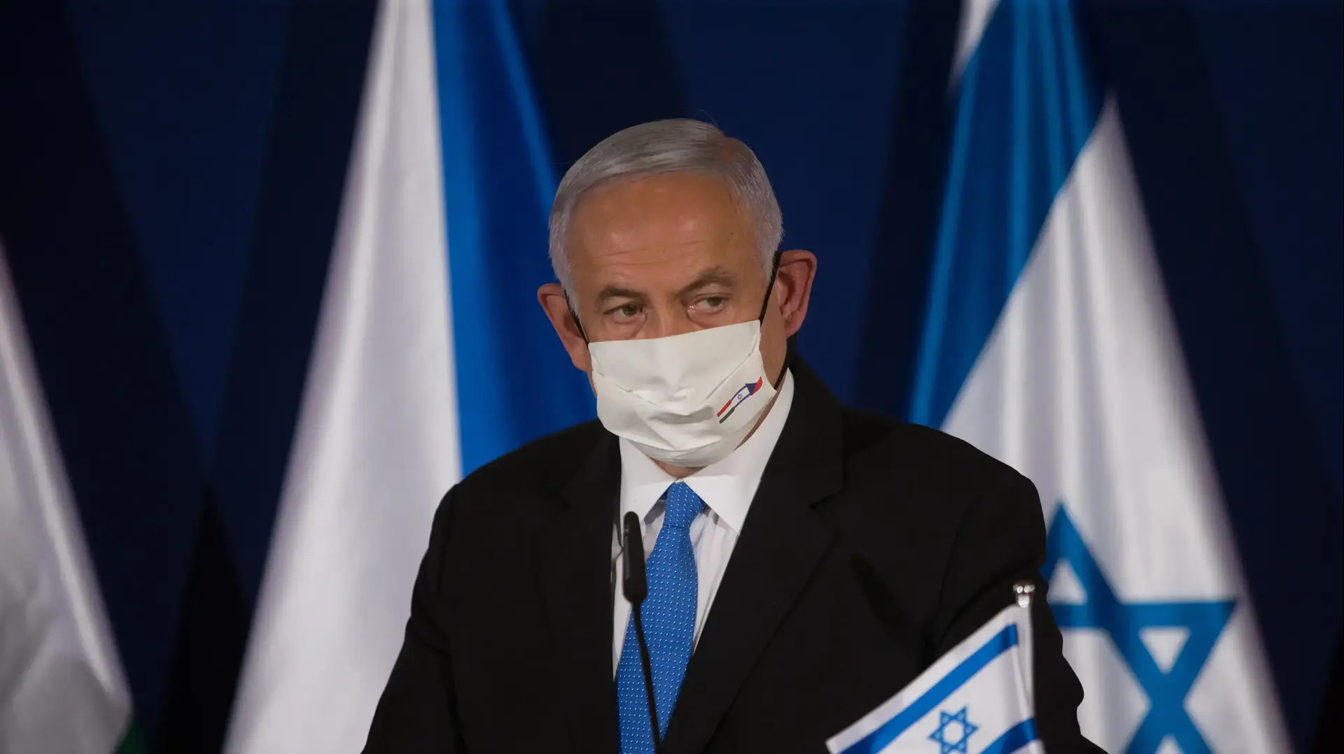 ראש הממשלה בנימין נתניהו, ראש ממשלת צ'כיה אנדריי באביש וראש ממשלת הונגריה ויקטור אורבן במהלך הצהרות לתקשורת 11 במרץ  2021
