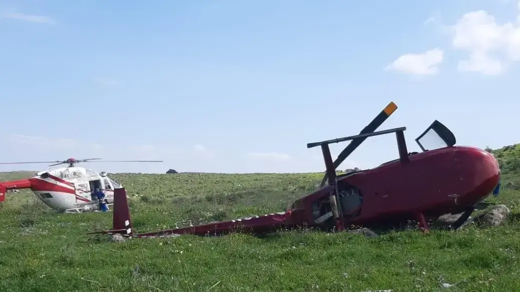 מסוק התרסק בשטח פתוח סמוך לטובא זנגרייה, 4 בני אדם נפצעו קל. 13 במרץ 2021 מסוק התרסק בשטח פתוח סמוך לטובא זנגרייה, 4 בני אדם נפצעו קל. 13 במרץ 2021