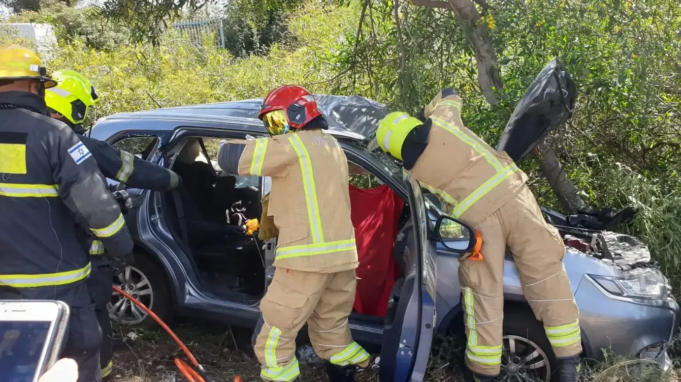 זירת תאונת הדרכים בכביש 899